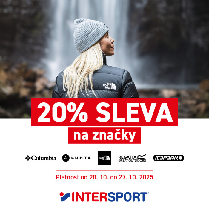 SLEVA 20 % na oblíbené outdoorové značky v Intersport!